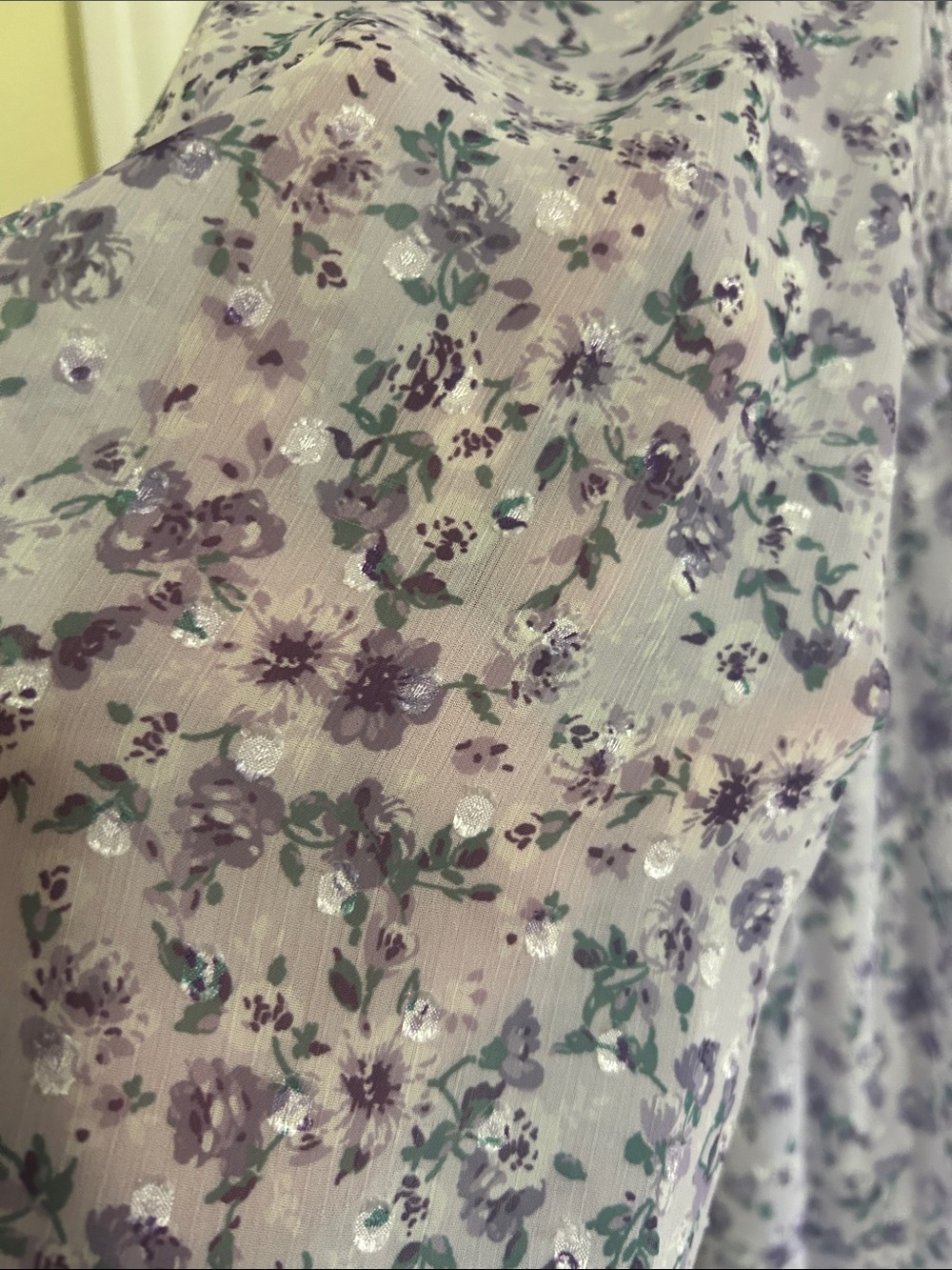 Altar’d State, Lavender Floral Smocked Dress, Size L - Picture 2 of 13